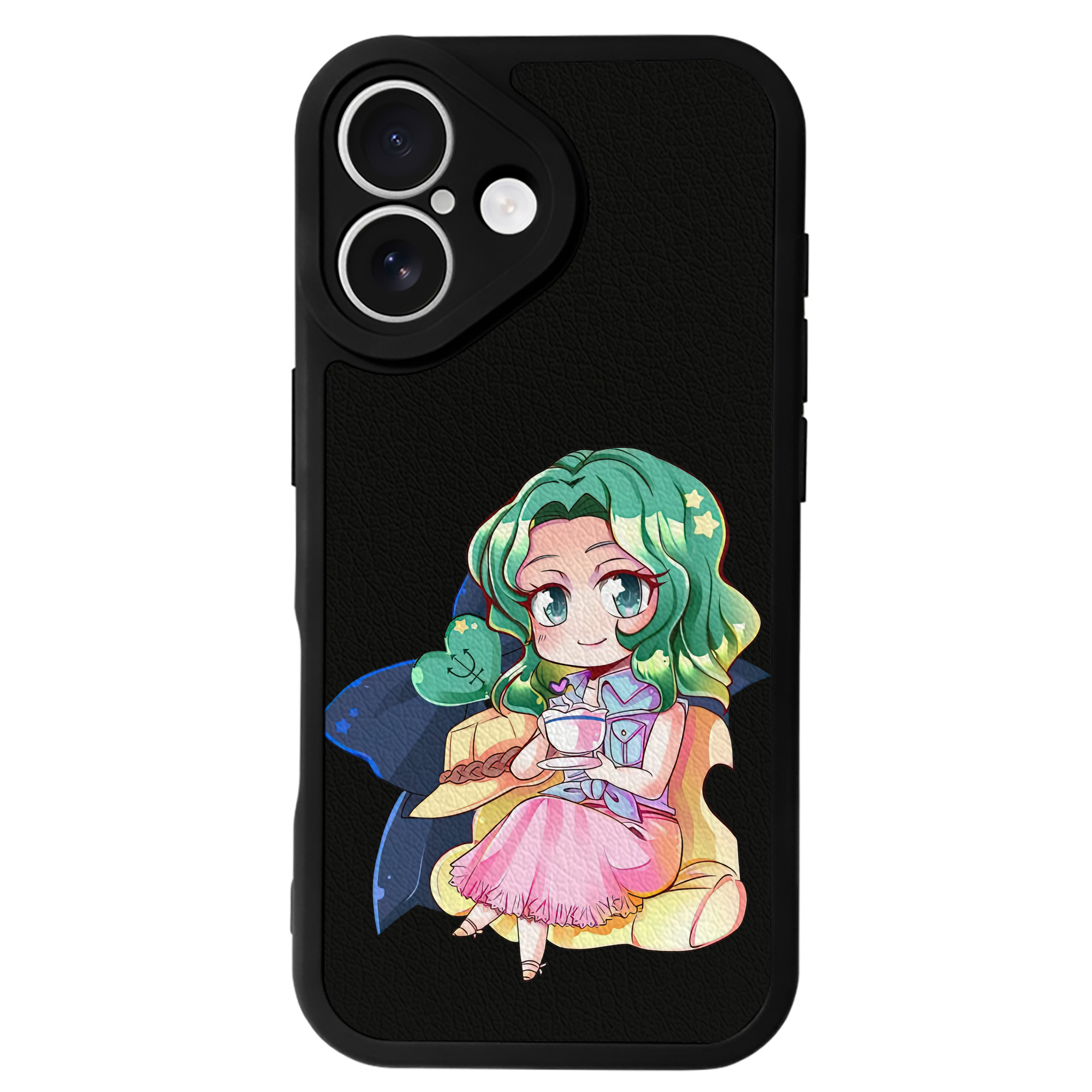 （画像用） 美少女戦士セーラームーン 海王 みちる（かいおう みちる） Sailor Moon Kaiou Michiru 【iPhone 16シリーズ対応】シリコンスマホケース（レザー調） 材質：シリコン